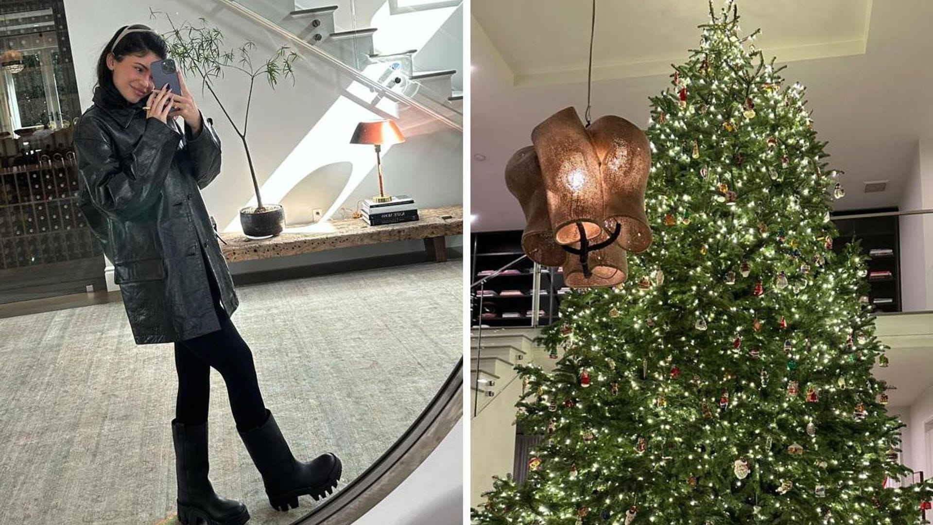 Kylie Jenner da la bienvenida a la Navidad con un gran árbol y nuevas fotos de su bebé