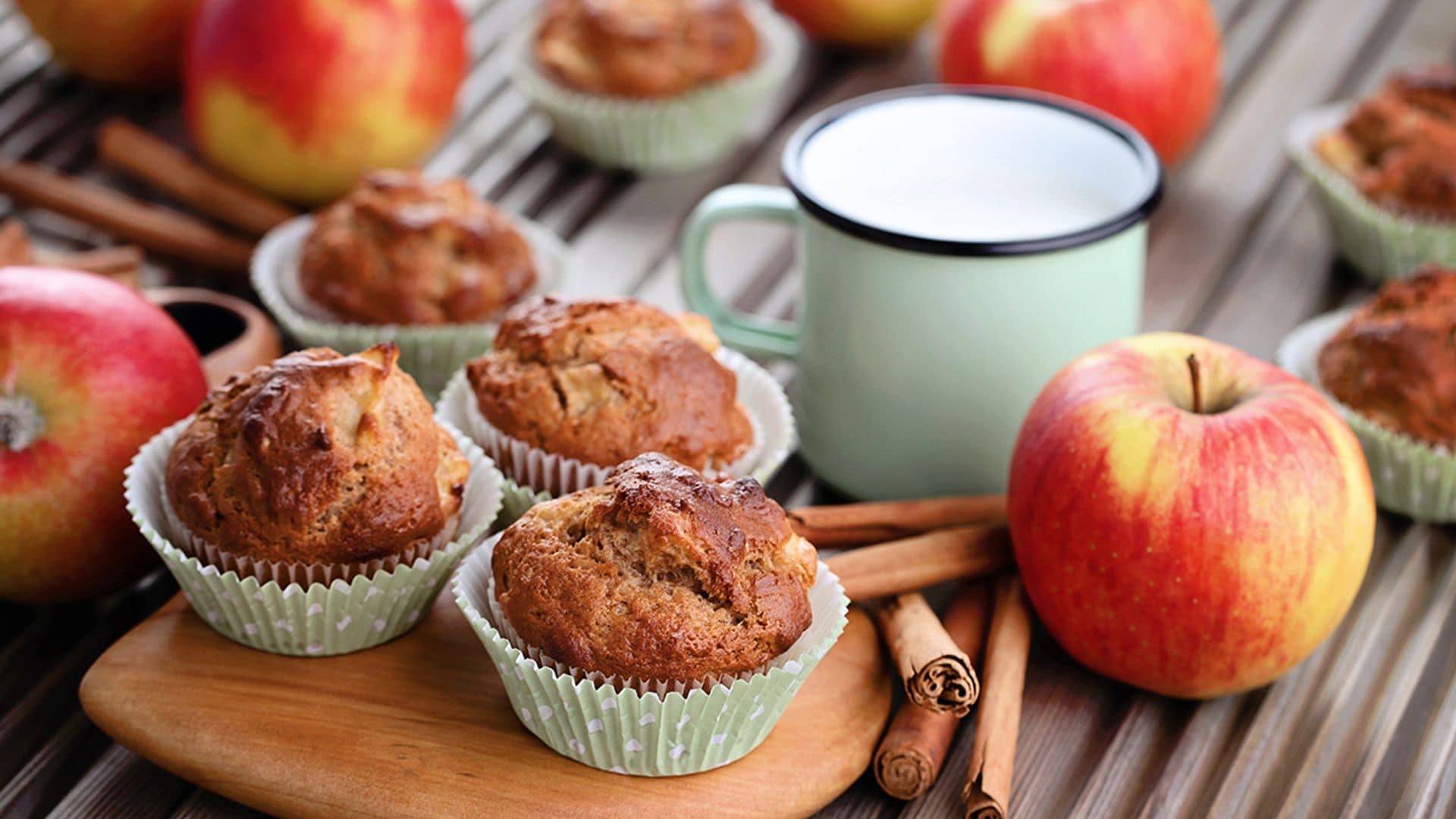 'Muffins' de avena y manzana