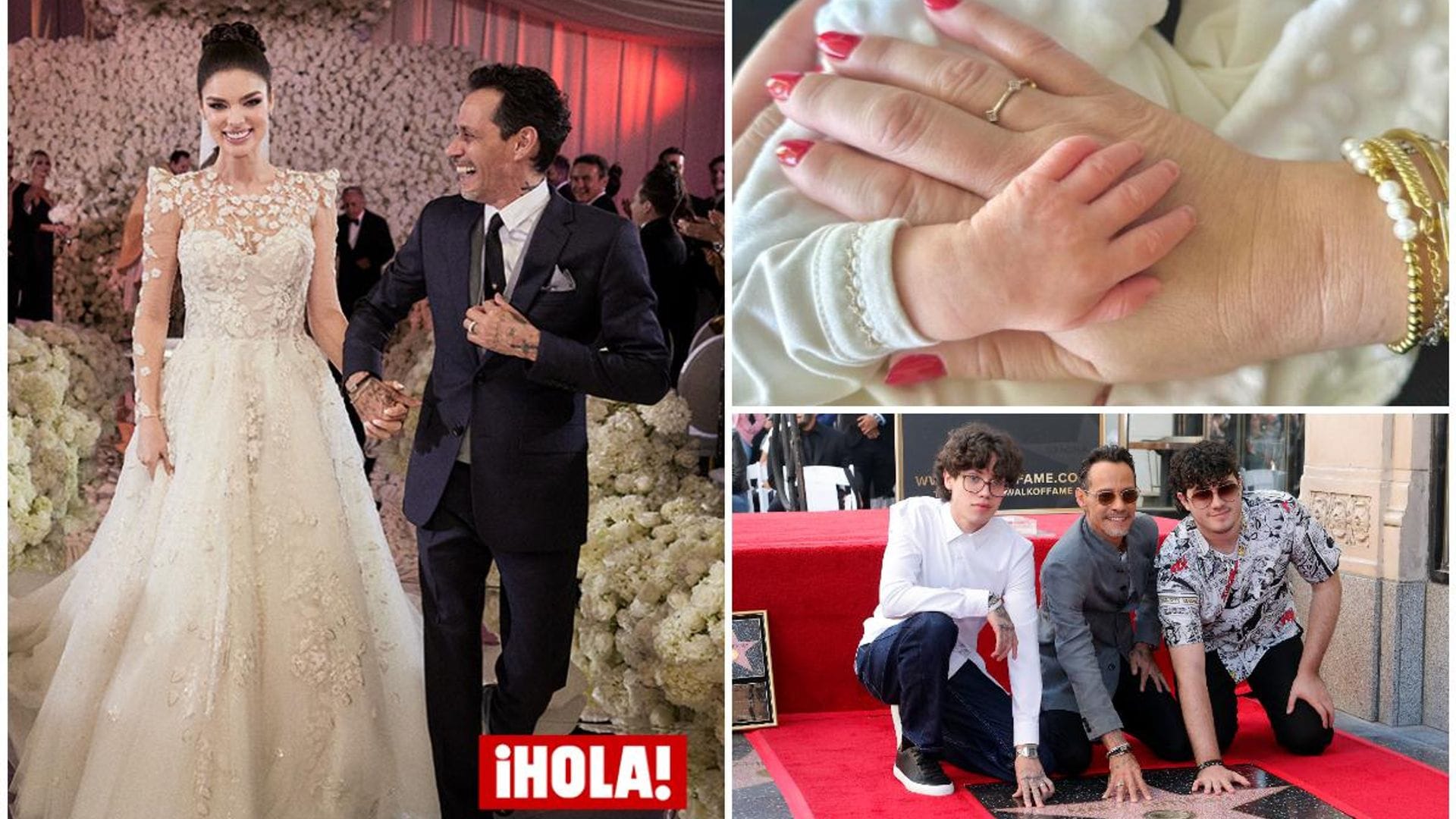 El mejor año de Marc Anthony: su boda con Nadia Ferreira, el nacimiento de su bebé y su estrella en el Paseo de la Fama