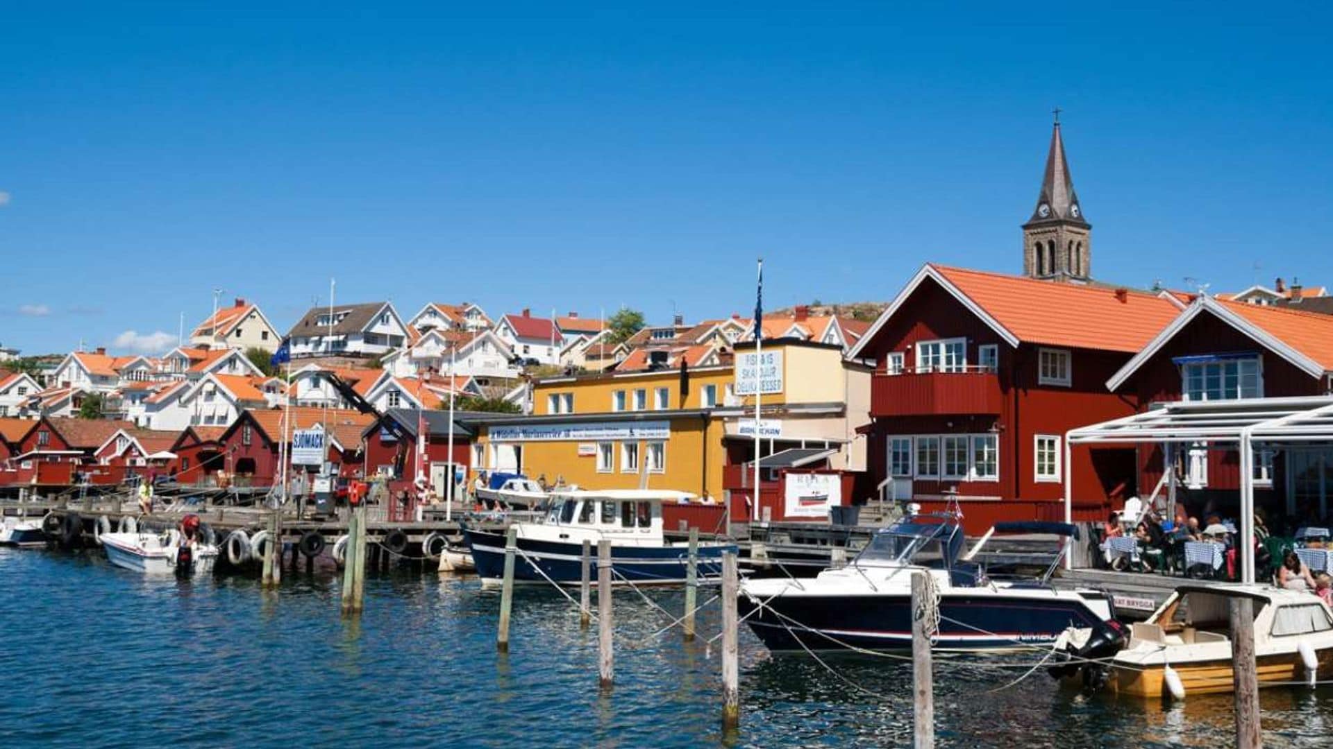 localidad de fjallbacka en la costa oeste de suecia