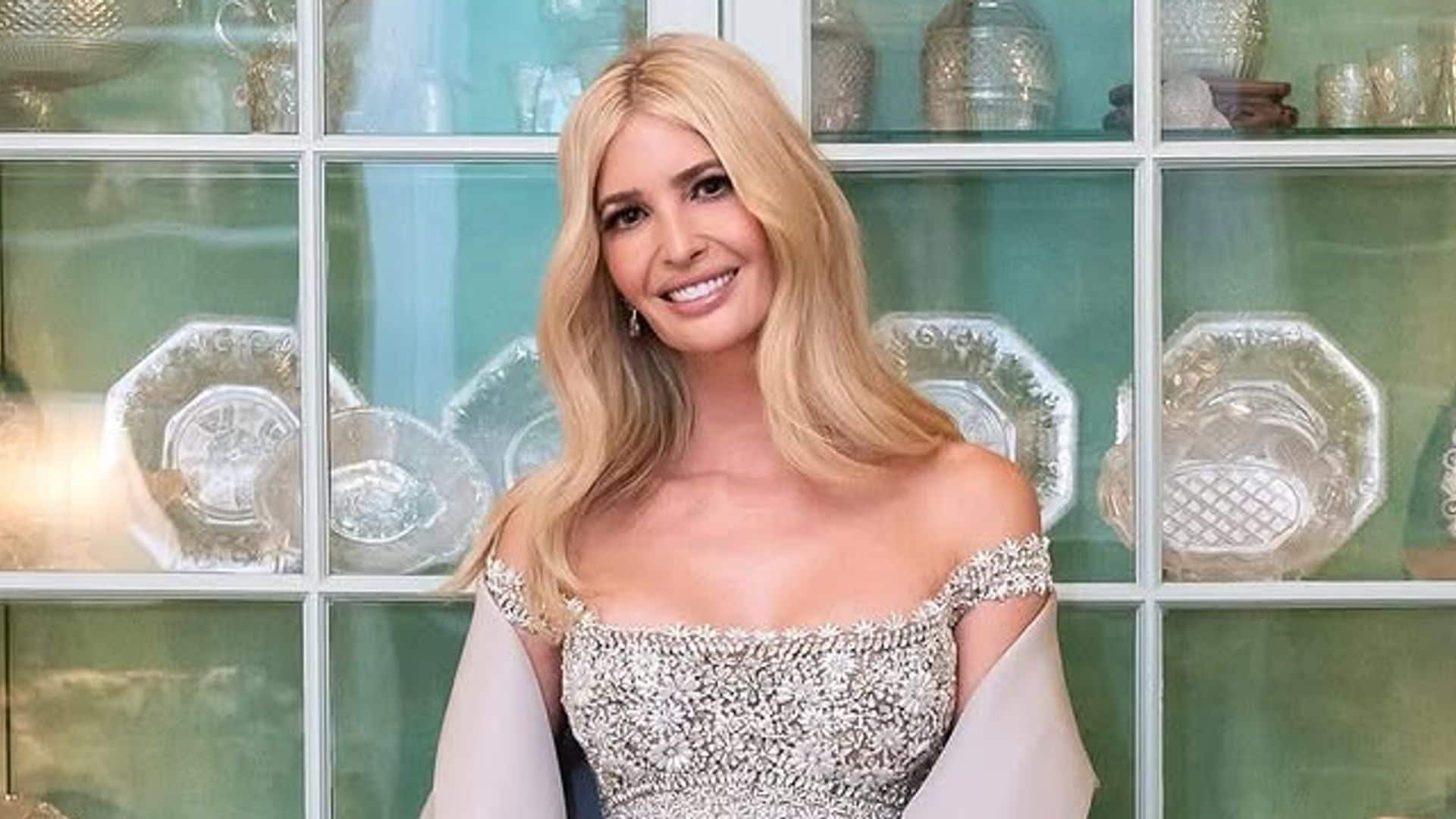 Ivanka Trump deslumbra con un vestido de cristales y perlas en vísperas de la toma de posesión de su padre