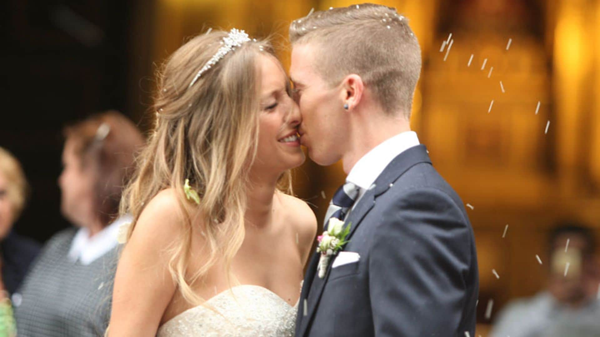 El futbolista Iker Muniain se ha casado con Andrea Sesma en Bilbao