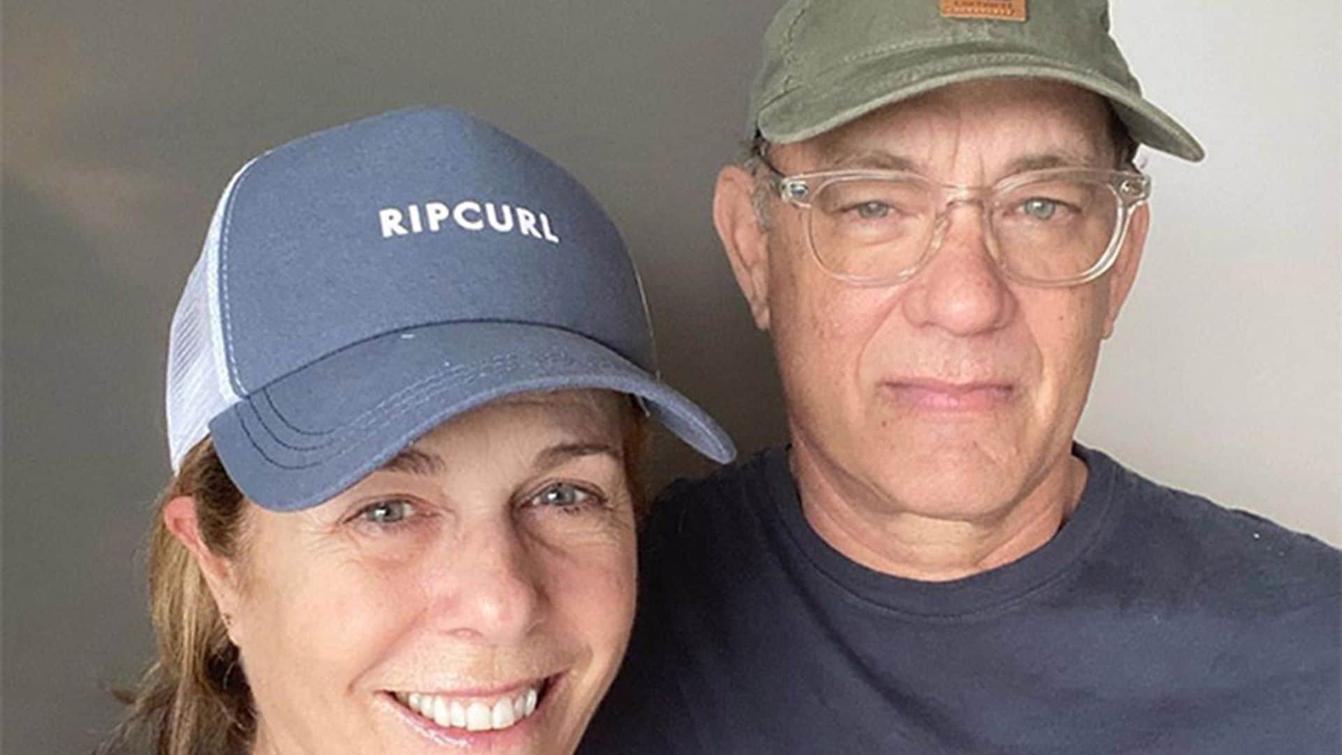 Tom Hanks y su mujer Rita Wilson comparten una foto de su cuarentena para tranquilizar a sus fans