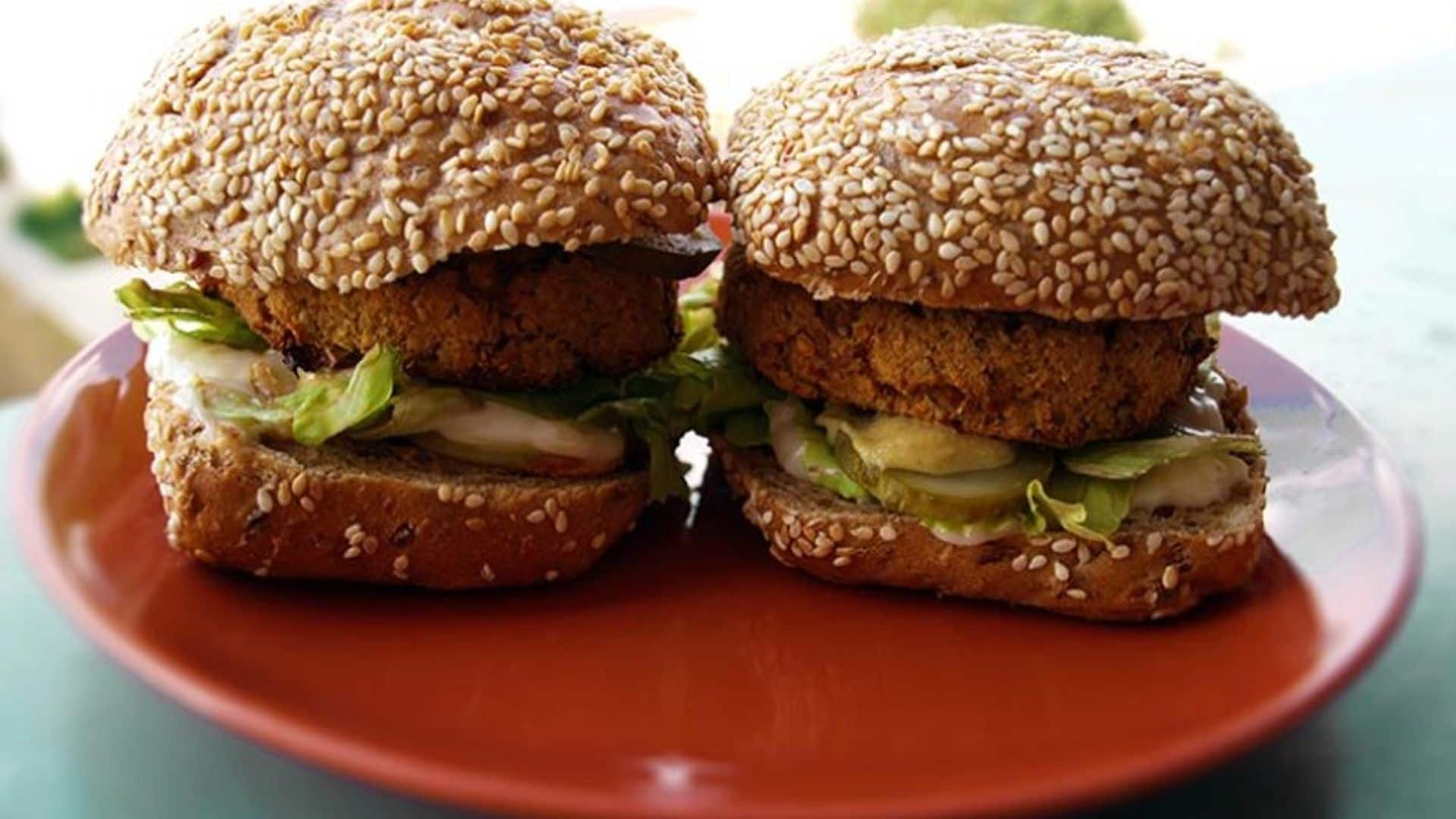 Hamburguesa vegana de soja y puerro