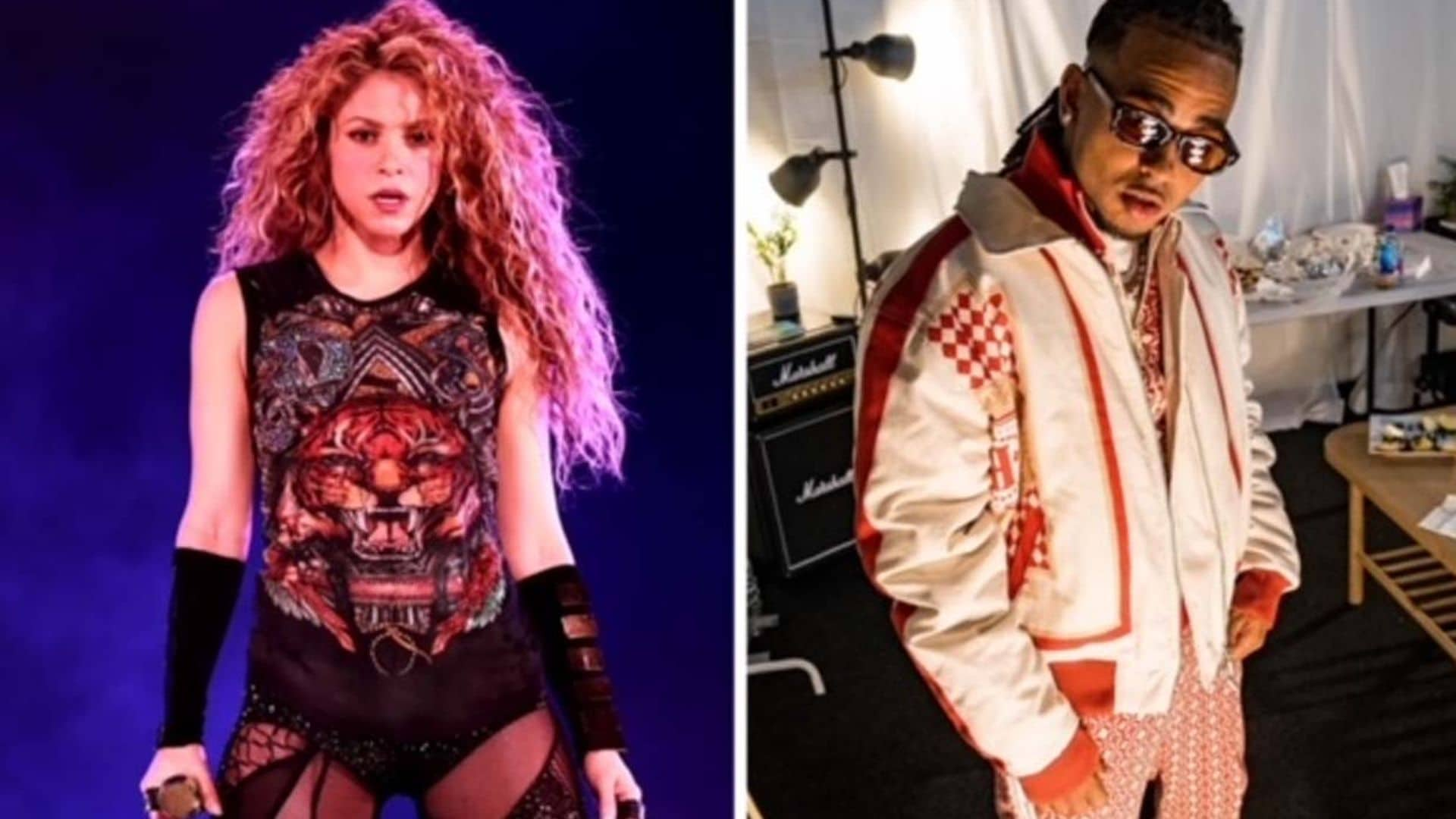 Las imágenes del abrazo entre Shakira y Ozuna que han causado furor