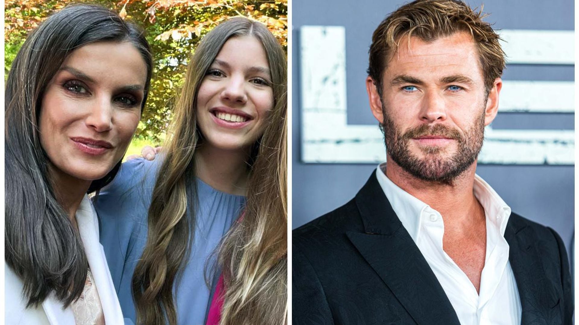¡Momento fan! La reina Letizia y la infanta Sofía conocieron a Chris Hemsworth