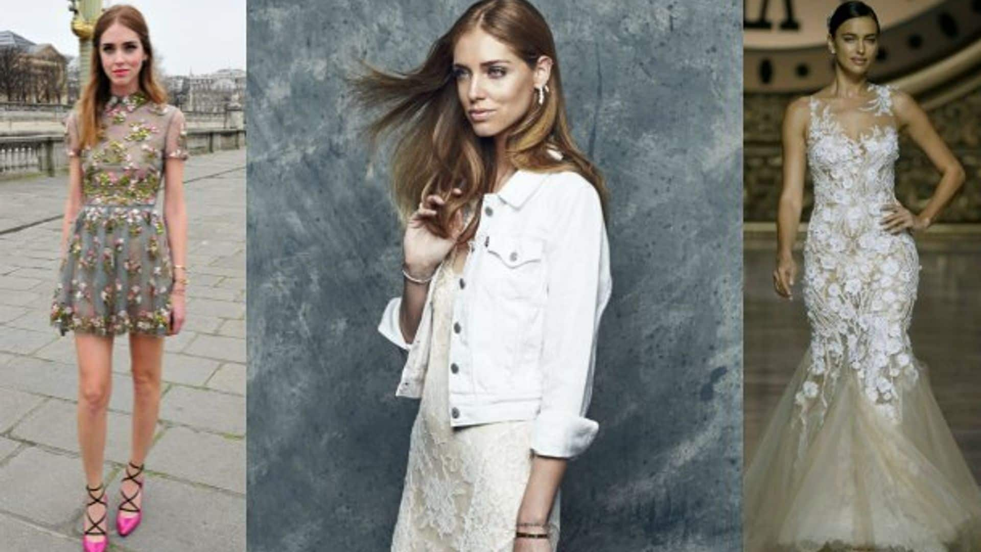 La cazadora denim, protagonista del primer 'look' de Chiara Ferragni para Pronovias