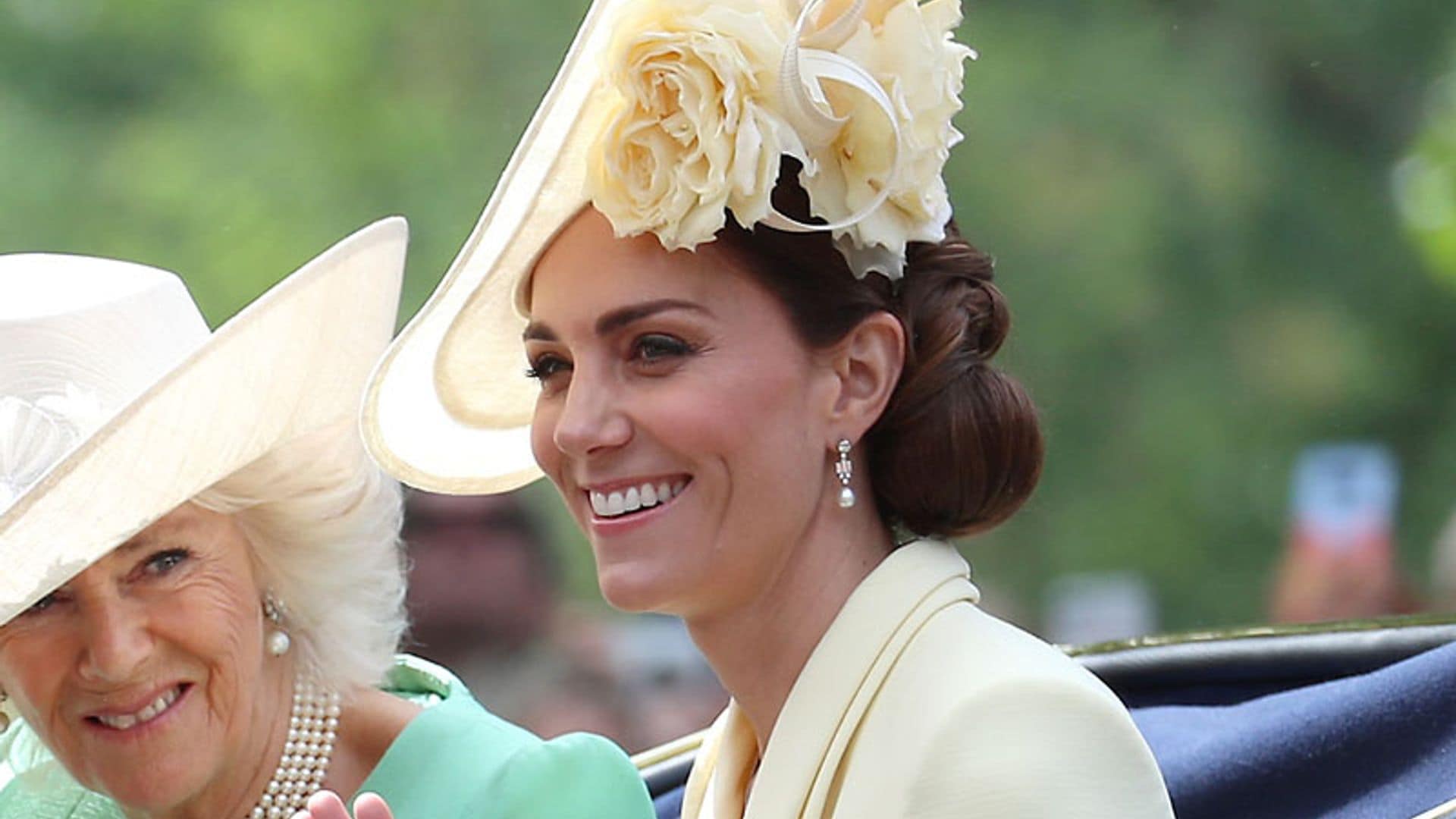 Kate Middleton sigue los pasos de estilo de doña Letizia en el 'Trooping the Colour'