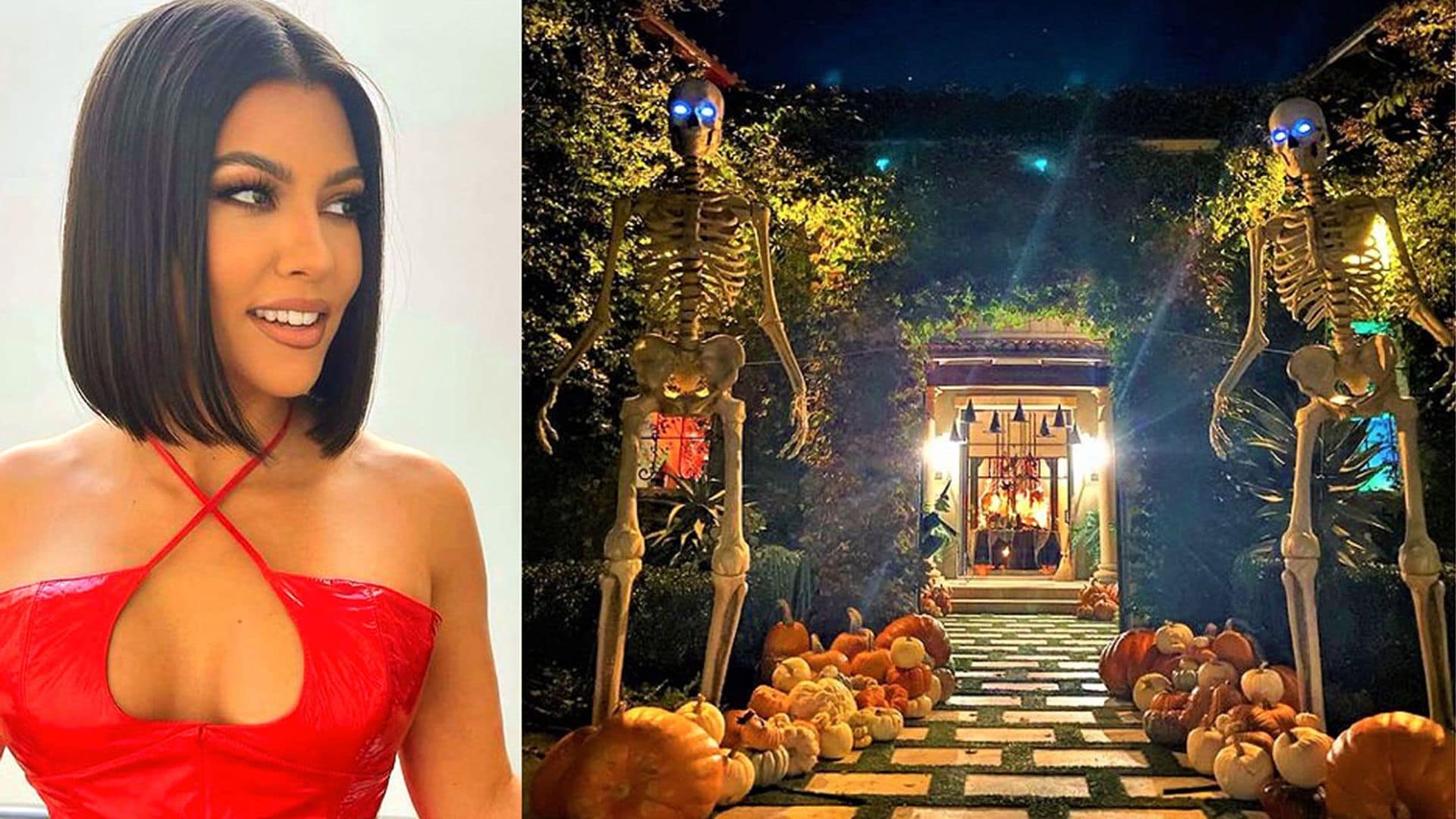 ¡De película! La impresionante decoración de Halloween de Kourtney Kardashian en su mansión