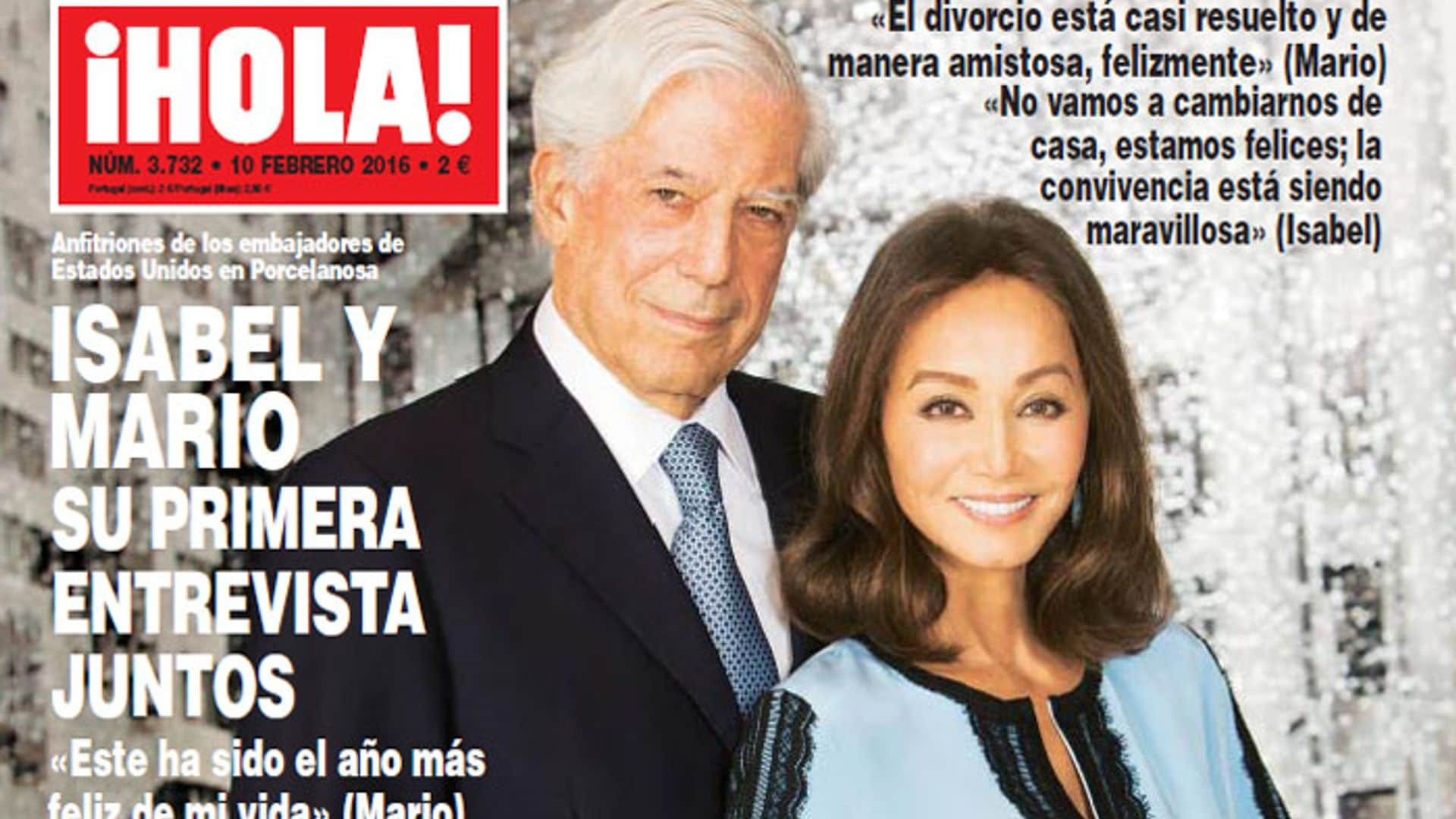 En ¡HOLA!: Isabel Preysler y Mario Vargas Llosa, su primera entrevista juntos