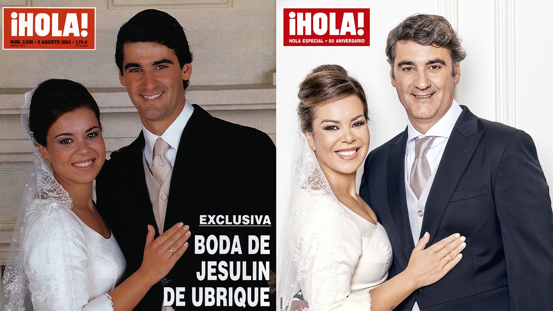 Jesulín de Ubrique y María José Campanario se dan el 'sí quiero' recreando la icónica portada de su boda en ¡HOLA! 22 años después