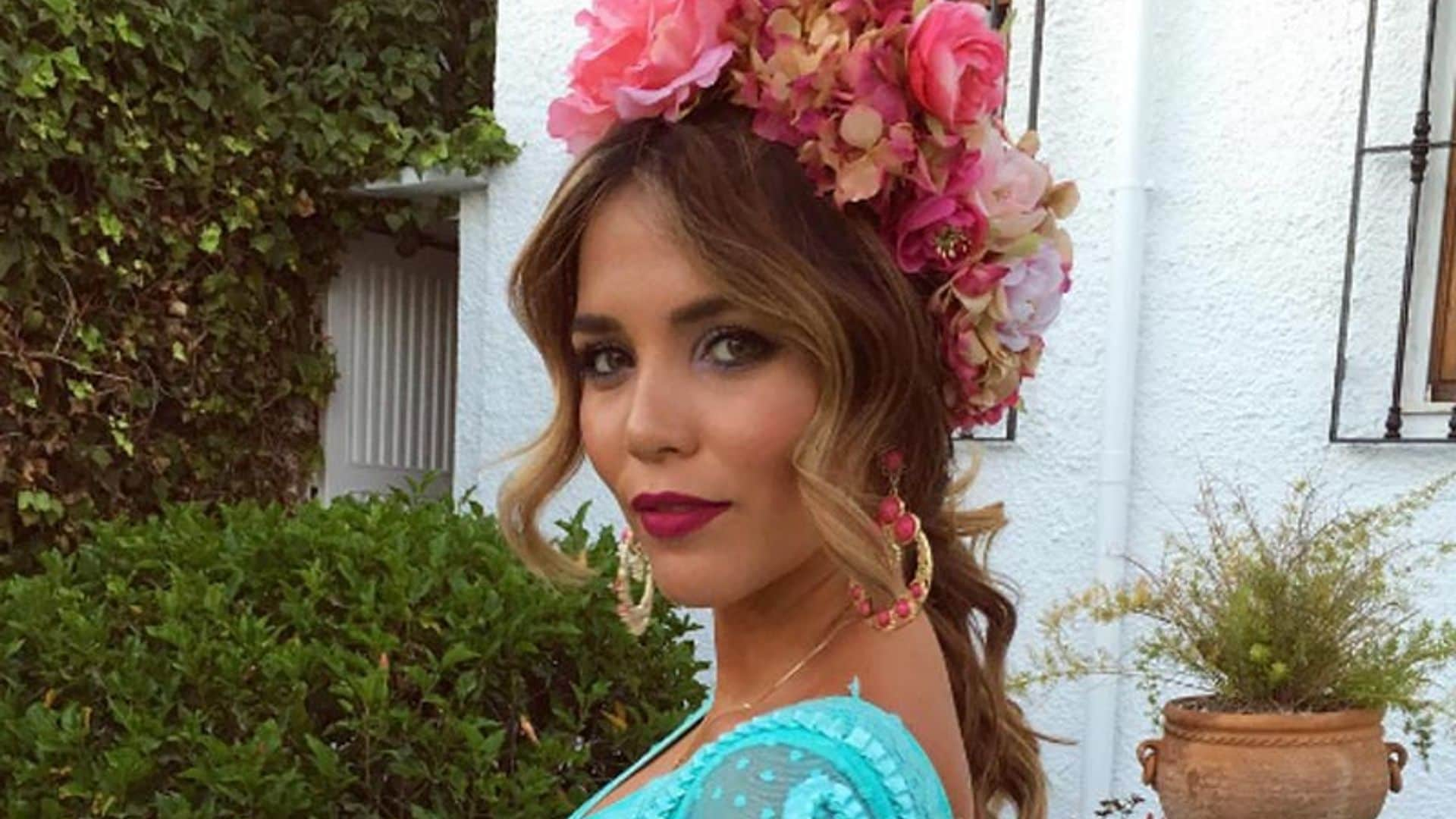 Rosanna Zanetti, novia de David Bisbal, una gitana en la feria de Almería