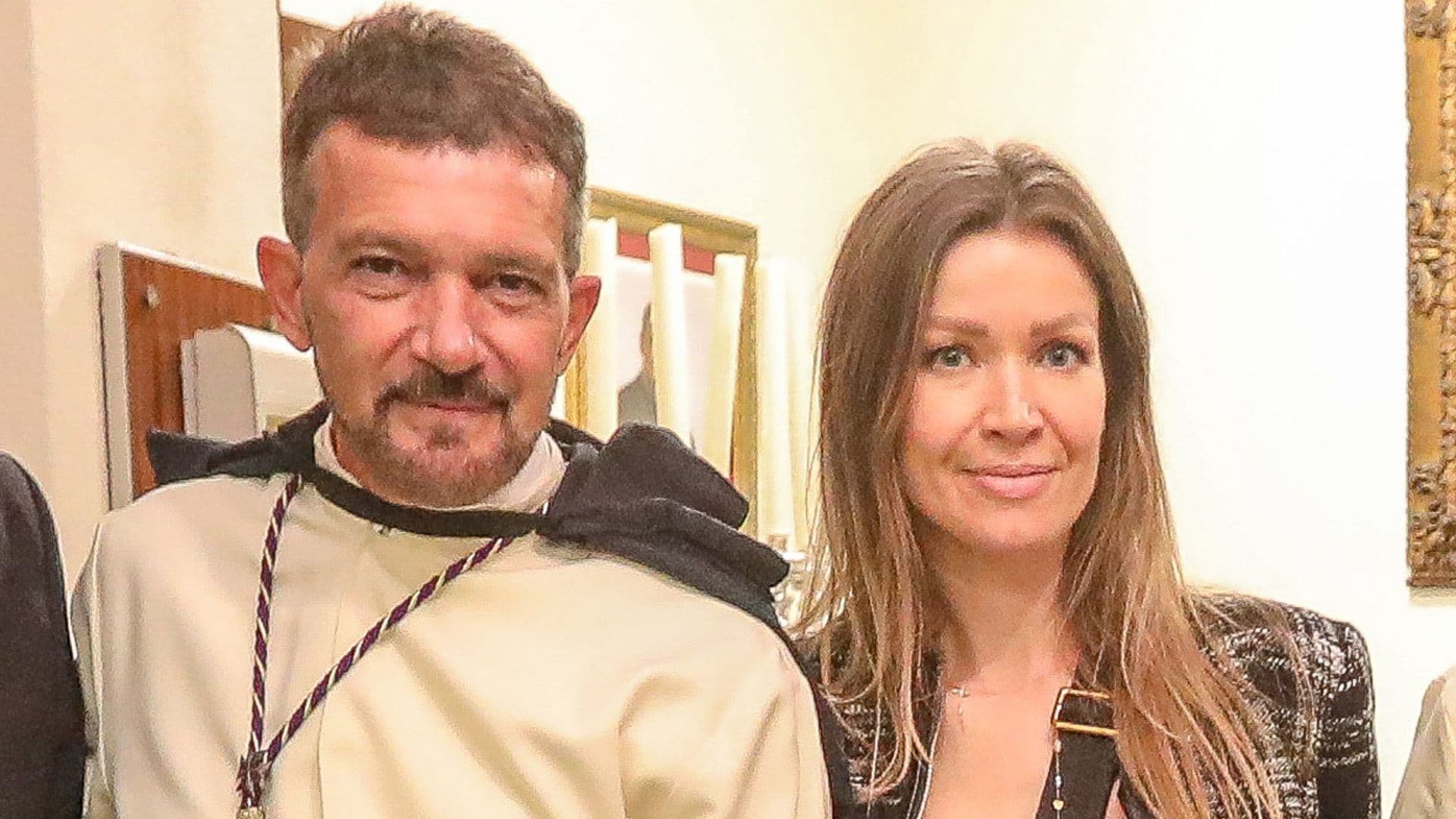 Antonio Banderas y Nicole Kimpel reaparecen juntos en la Semana Santa de Málaga