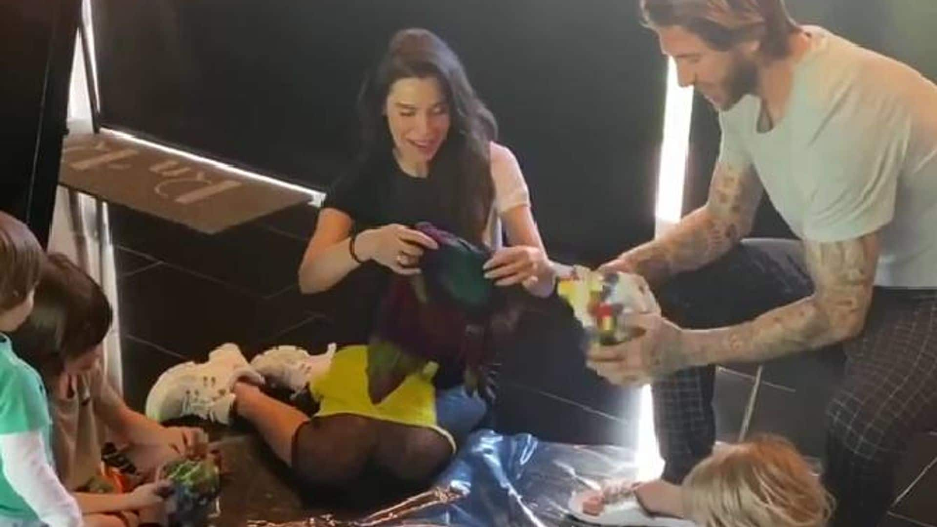 Pilar Rubio y Sergio Ramos organizan un divertido plan a todo color en casa