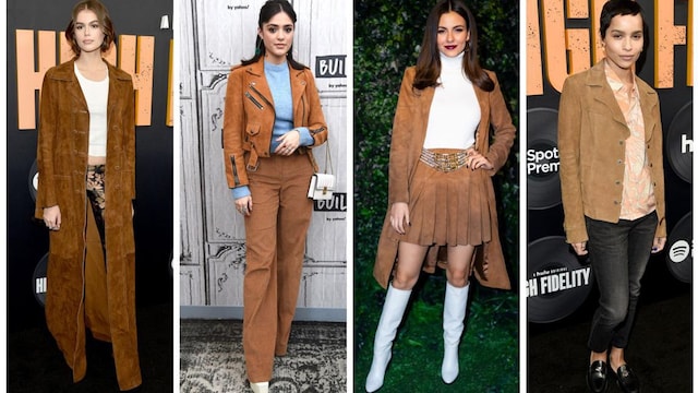 kaia gerber luna blaise victoria justice y zoe kravitz con piezas en gamuza