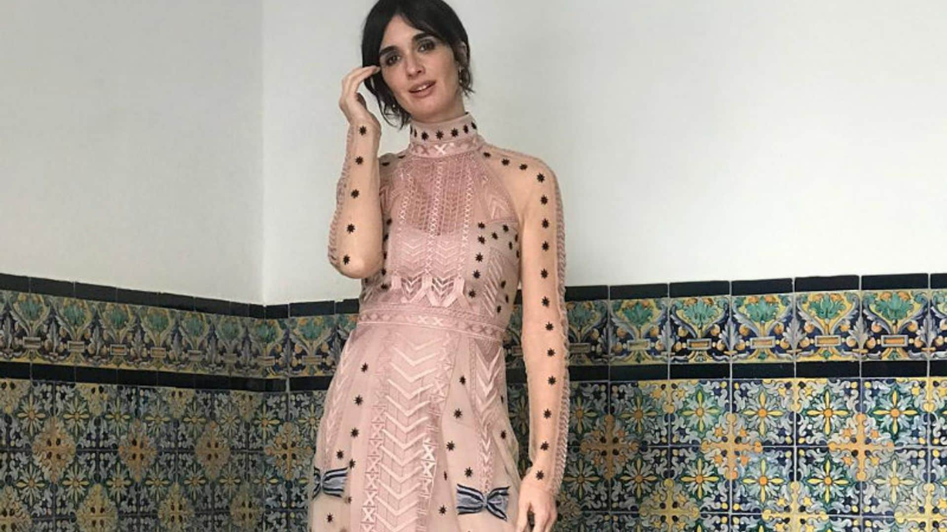 Paz Vega se viste de invitada perfecta en Sevilla