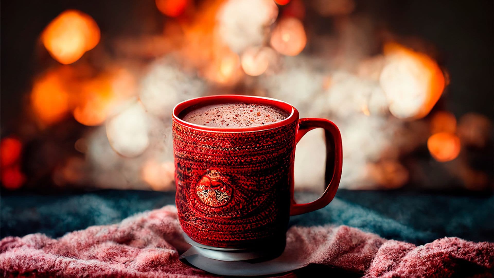 Chocolate a la taza con café y pimienta roja