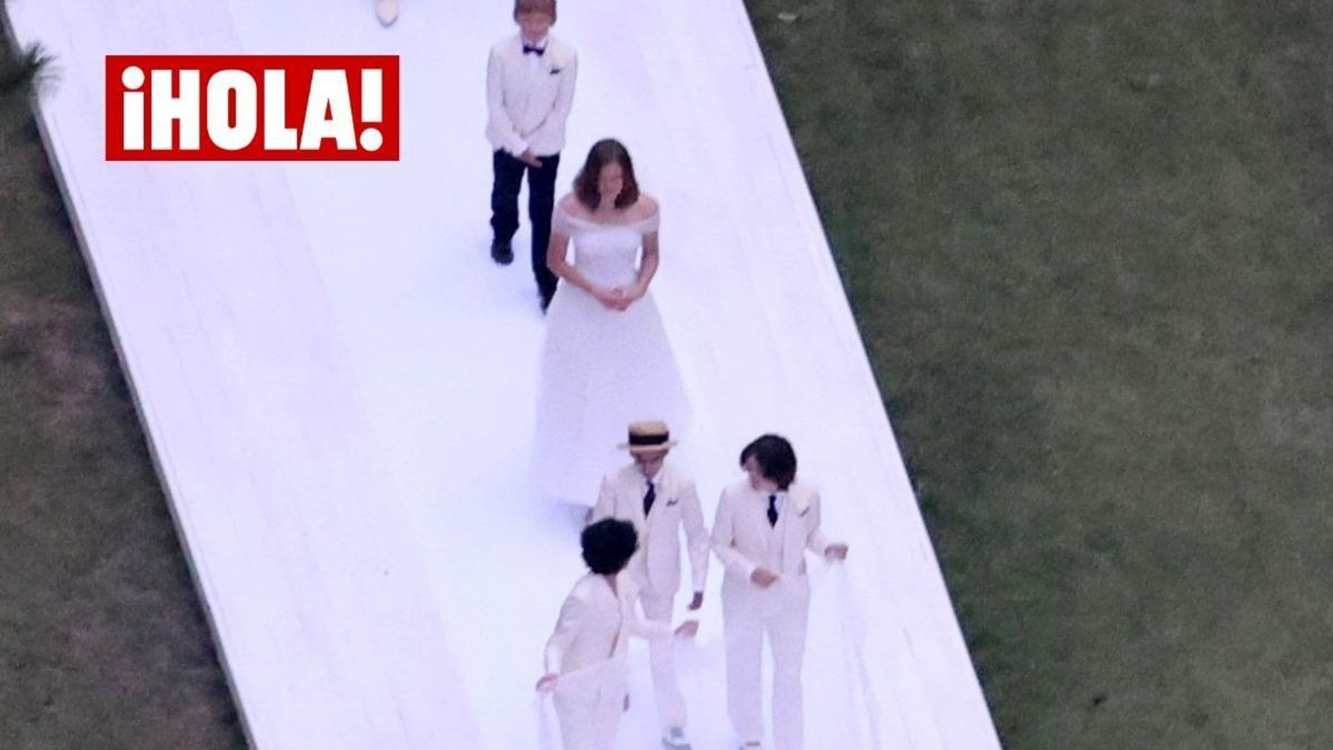 Max, Emme y Seraphina, los hijos de Jennifer Lopez y Ben Affleck, y sus looks coordinados para la boda