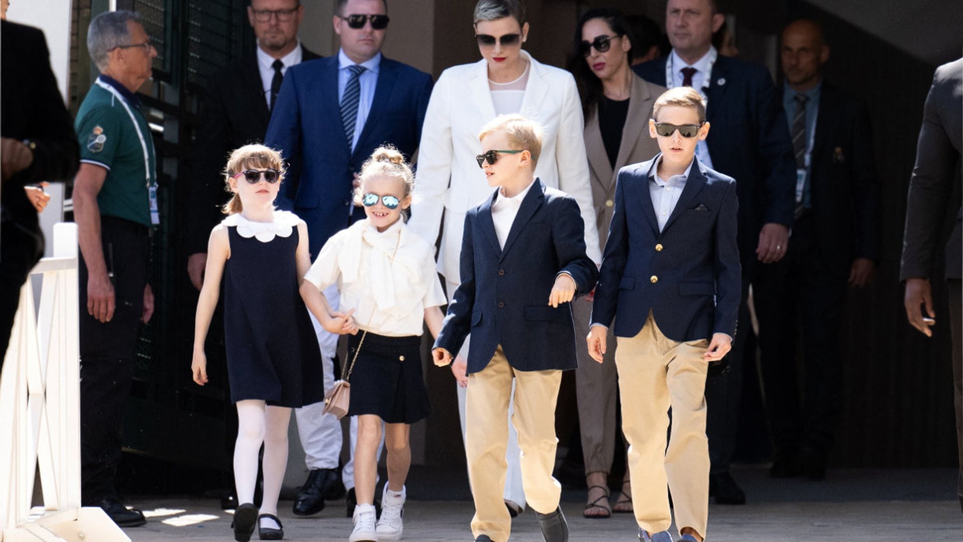 Jacques, Gabriella de Mónaco y sus primos pequeños, una minipandilla que marca estilo en el tenis