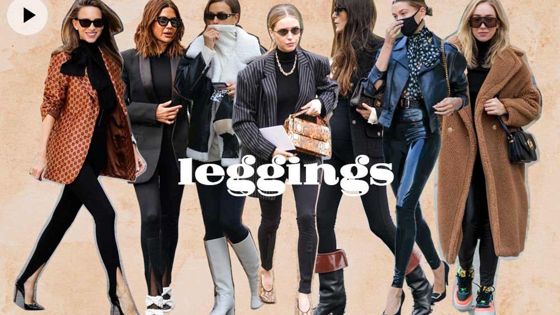 10 formas de llevar 'leggings' en un look sin que sea deportivo