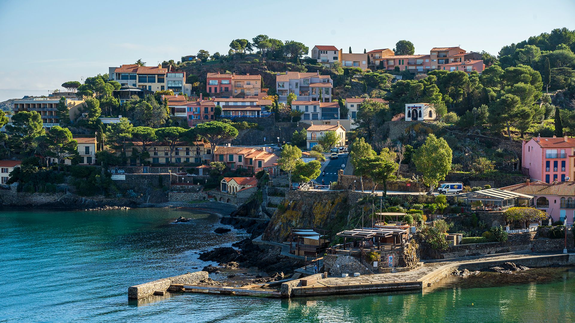 Panorámica de la bonita localidad de Colliure, en el sur de Francia