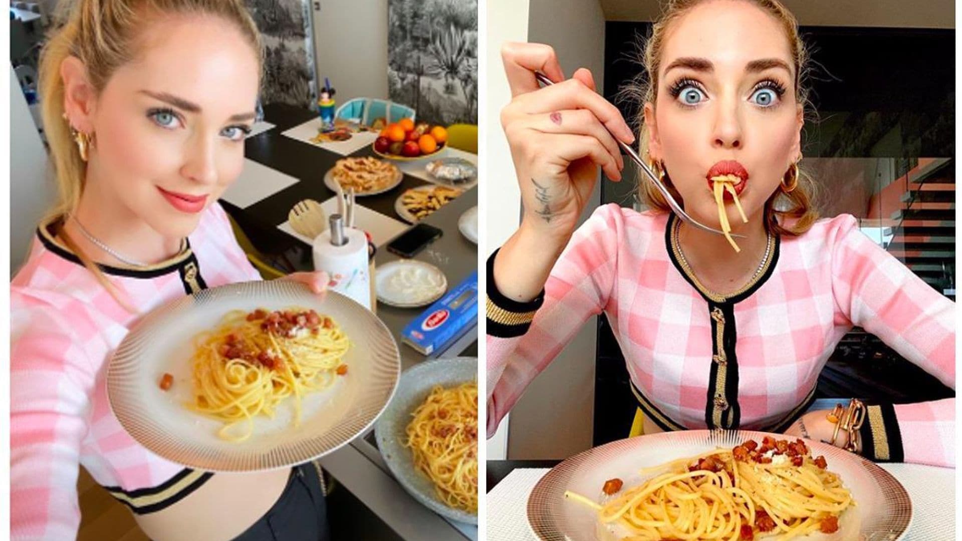 Chiara Ferragni nos enseña cómo preparar la verdadera pasta carbonara ¡en solo 15 minutos!