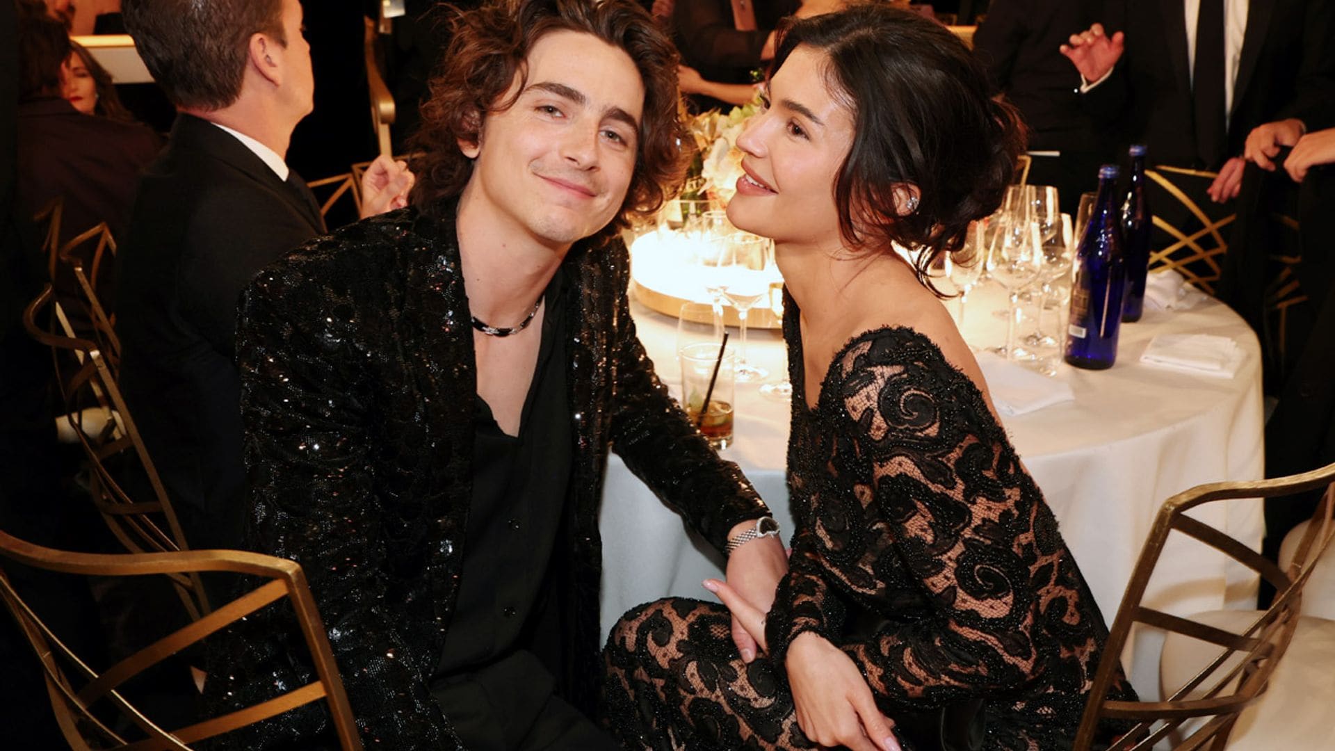 El beso viral de Timothée Chalamet y Kylie Jenner en los Globos de Oro