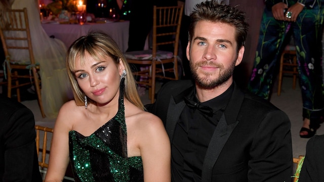 Miley Cyrus y Liam Hemsworth en la gala Met en 2019 en el Metropolitan Museum of Art de Nueva York