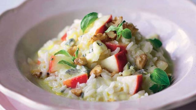 risotto manzana nueces