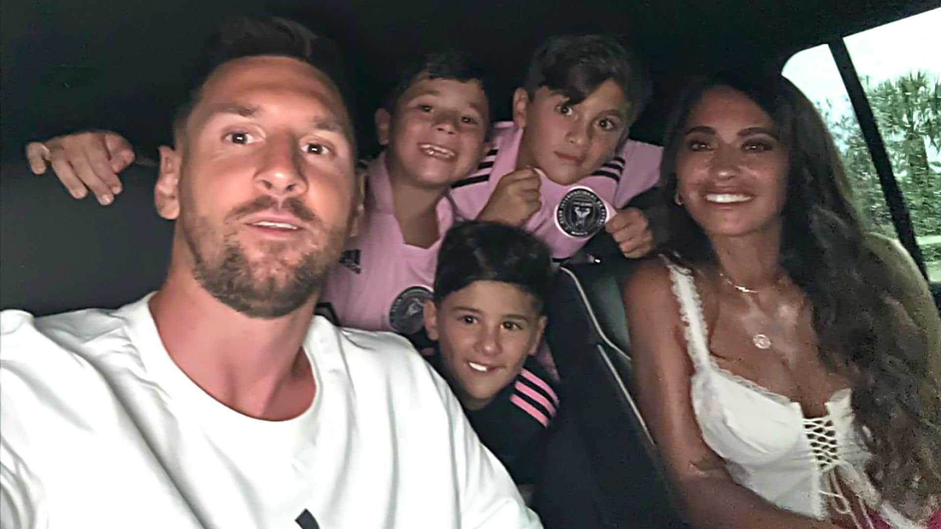 Antonela Roccuzzo muestra cómo vivieron en familia la presentación de Leo Messi en Miami