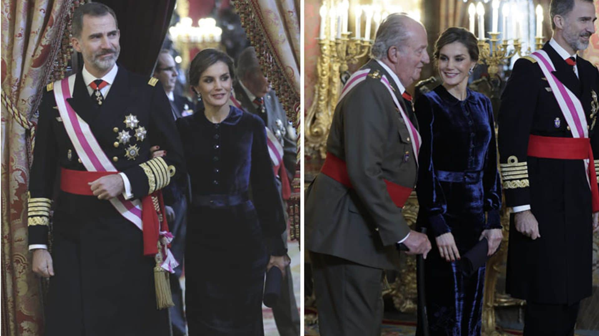 Los reyes Felipe y Letizia presiden por primera vez la Pascua Militar junto a los reyes Juan Carlos y Sofía