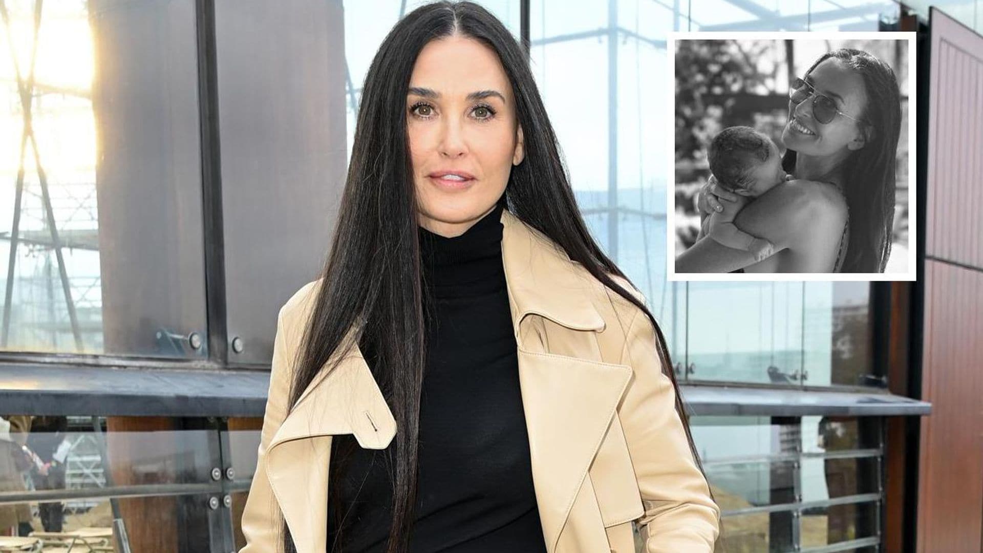 Demi Moore comparte su primera foto como abuela