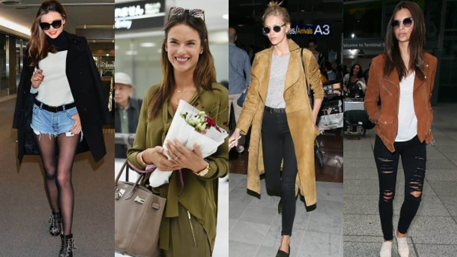 Modelos 'off-duty'... y sus mejores estilismos en el aeropuerto