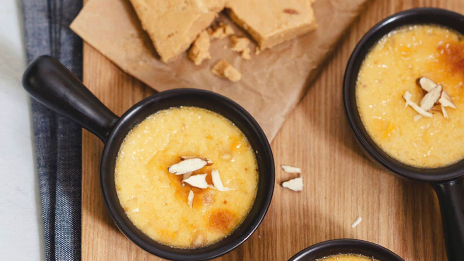 Crema quemada de turrón