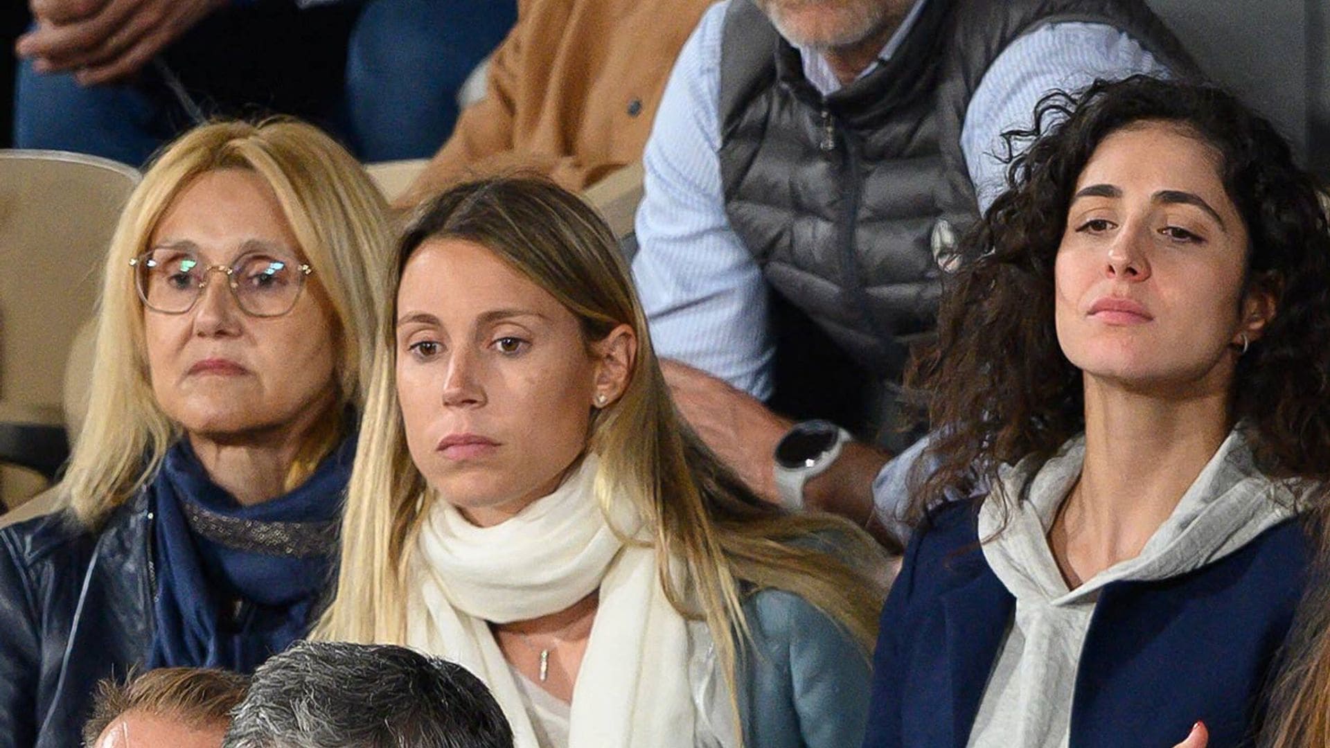 Seguidoras incondicionales: la esposa, madre y hermana de Rafa Nadal vibran con su última victoria