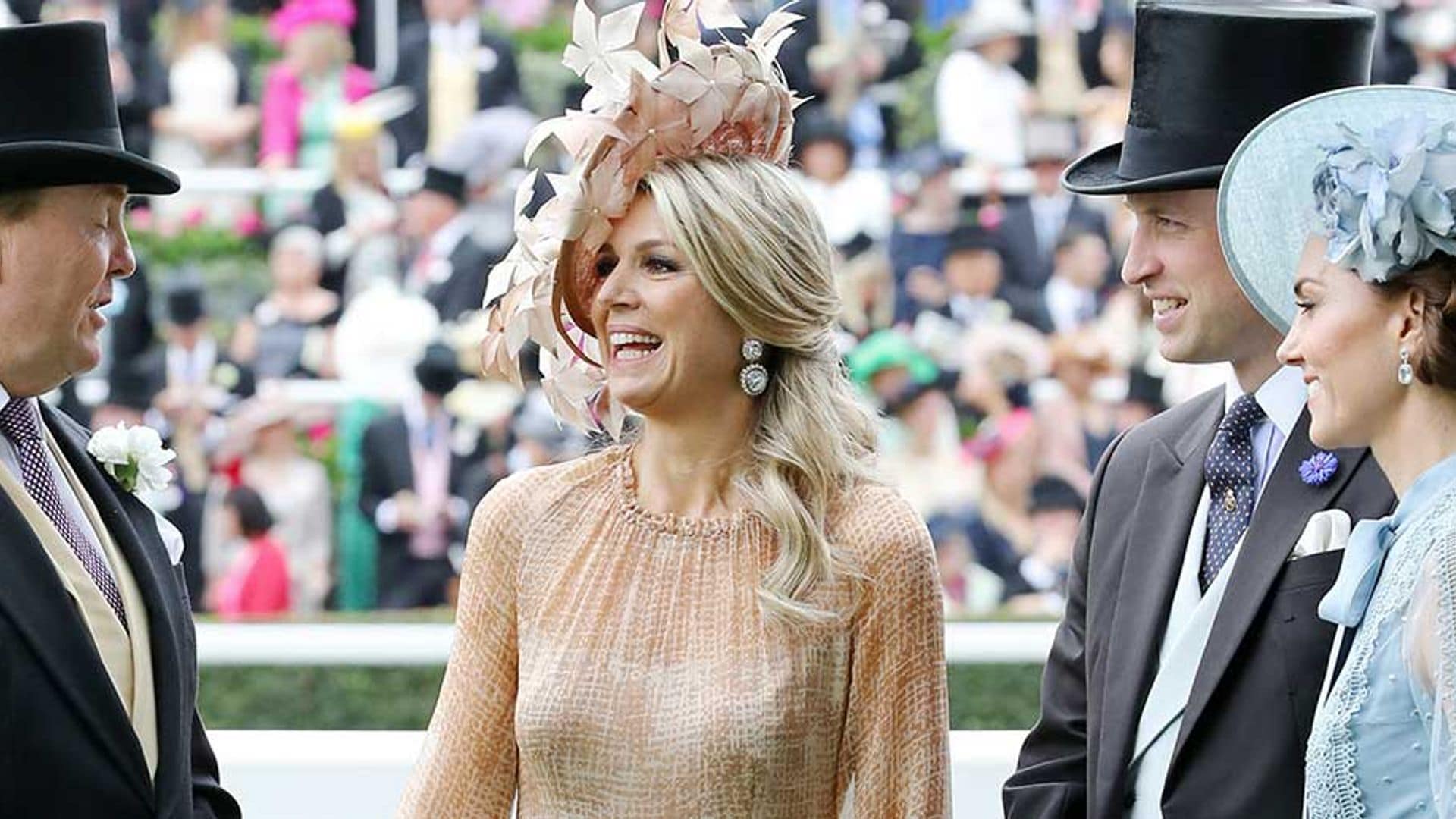 La reina Máxima gana las apuestas de estilo con su sombrero en Royal Ascot