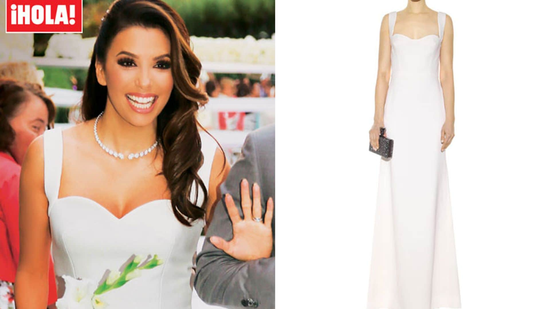 En ¡HOLA!: Los dos vestidos de Eva Longoria y el traje de Pepe Bastón el día de su boda