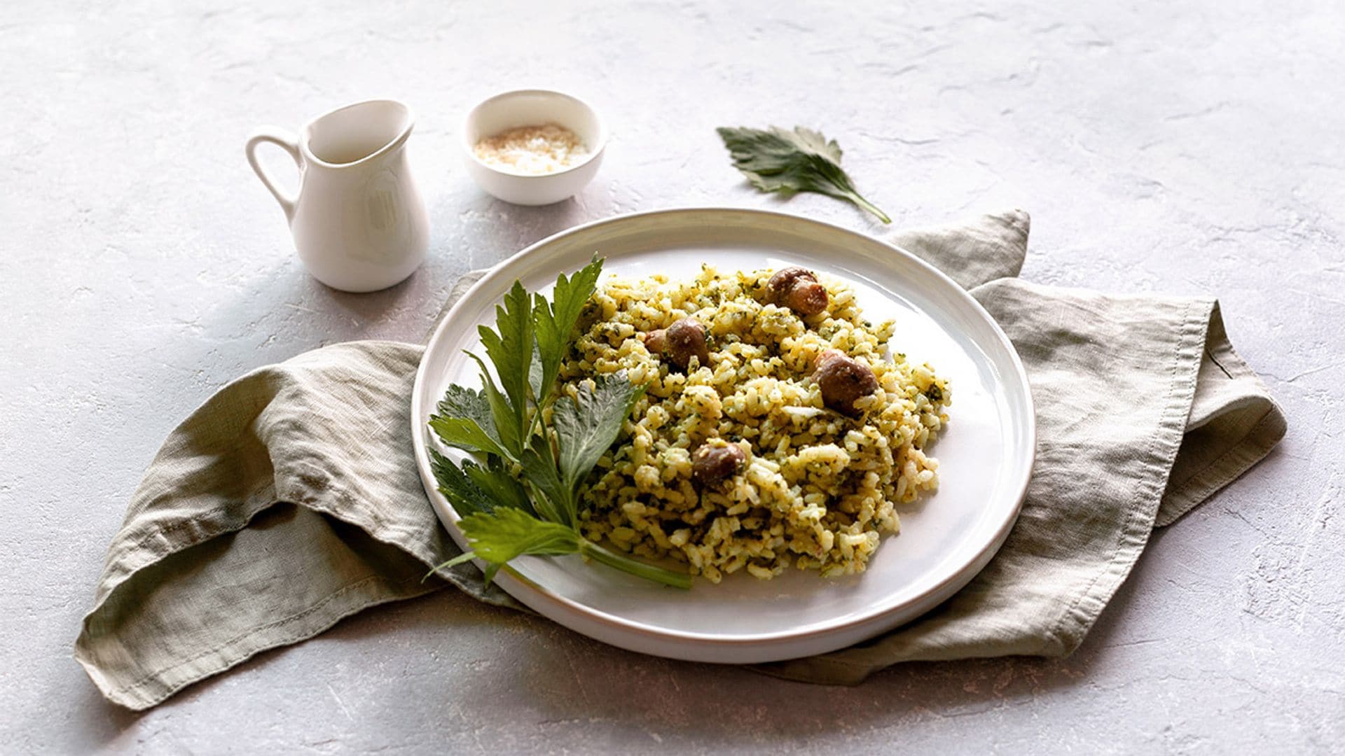 'Risotto' de chalota y champiñones