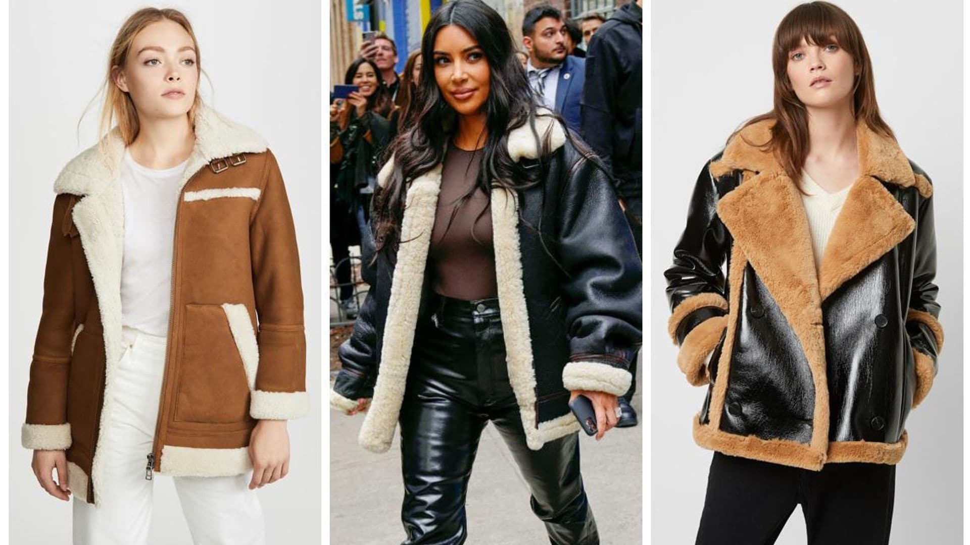 Kim Kardashian nos recuerda porqué debemos tener una ‘shearling jacket’