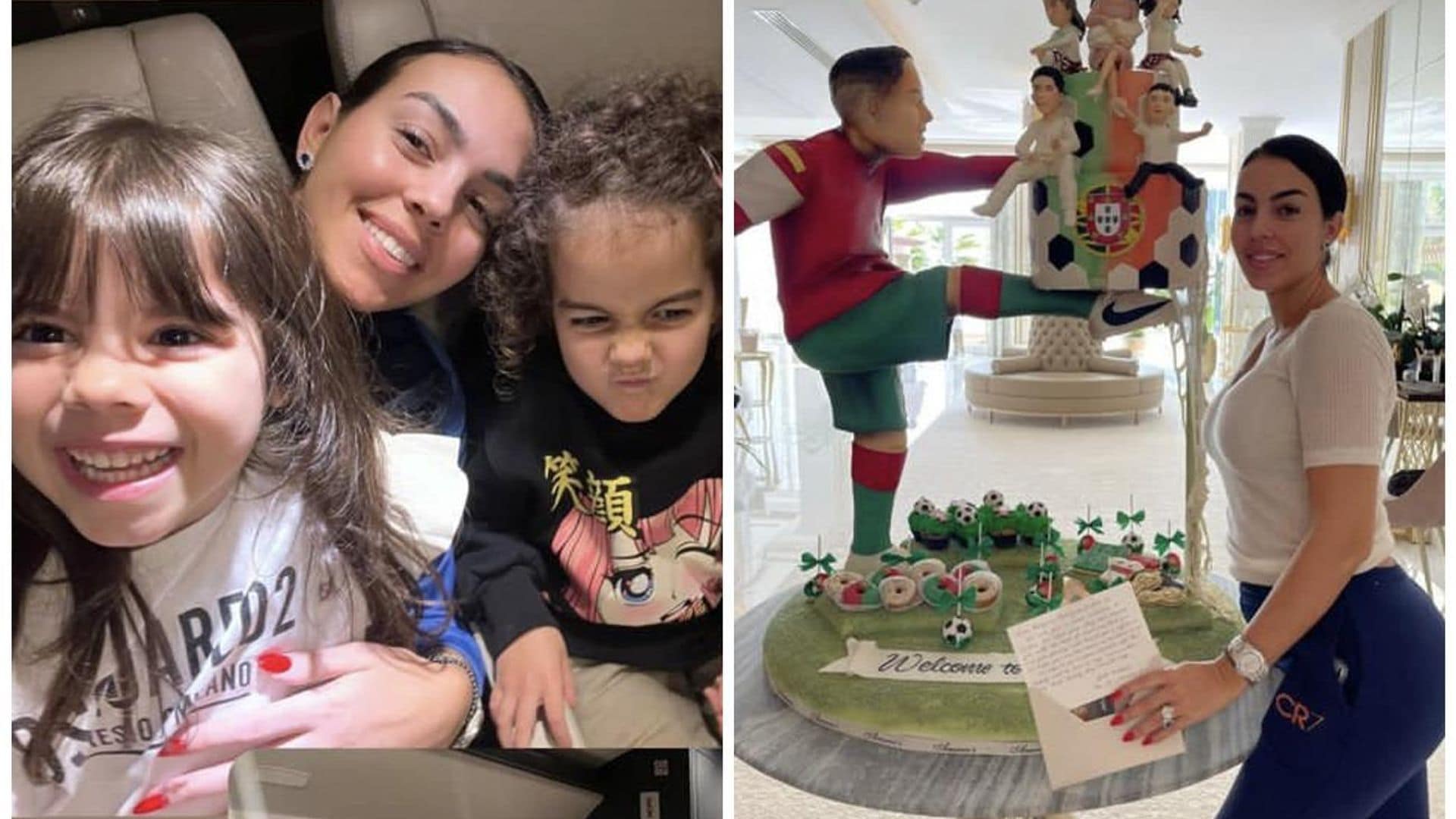 Georgina Rodríguez y sus hijos ya están en Catar para apoyar a Cristiano Ronaldo