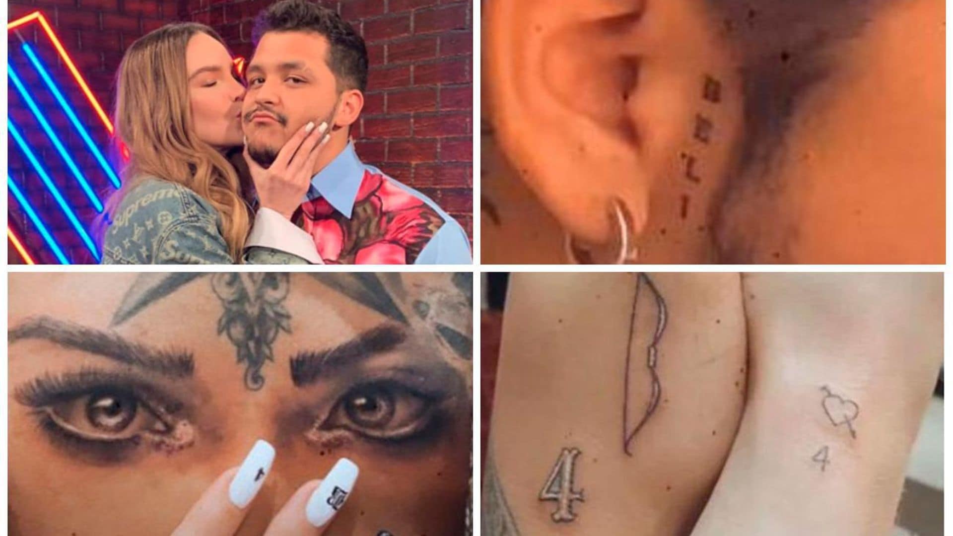 Los 4 tatuajes que Nodal se hizo en honor a Belinda, ¿qué pasará con ellos?