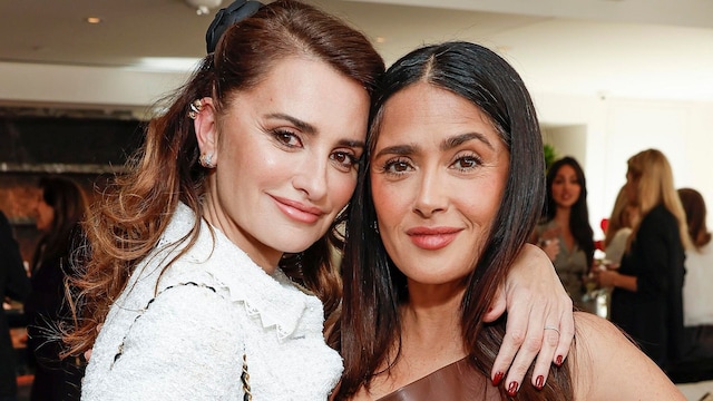 salma hayek pinault and kristen stewart host a celebratory luncheon at the mandarin oriental residences beverly hills honoring penelope cruz 39 s starring role in michael mann 39 s ferrari