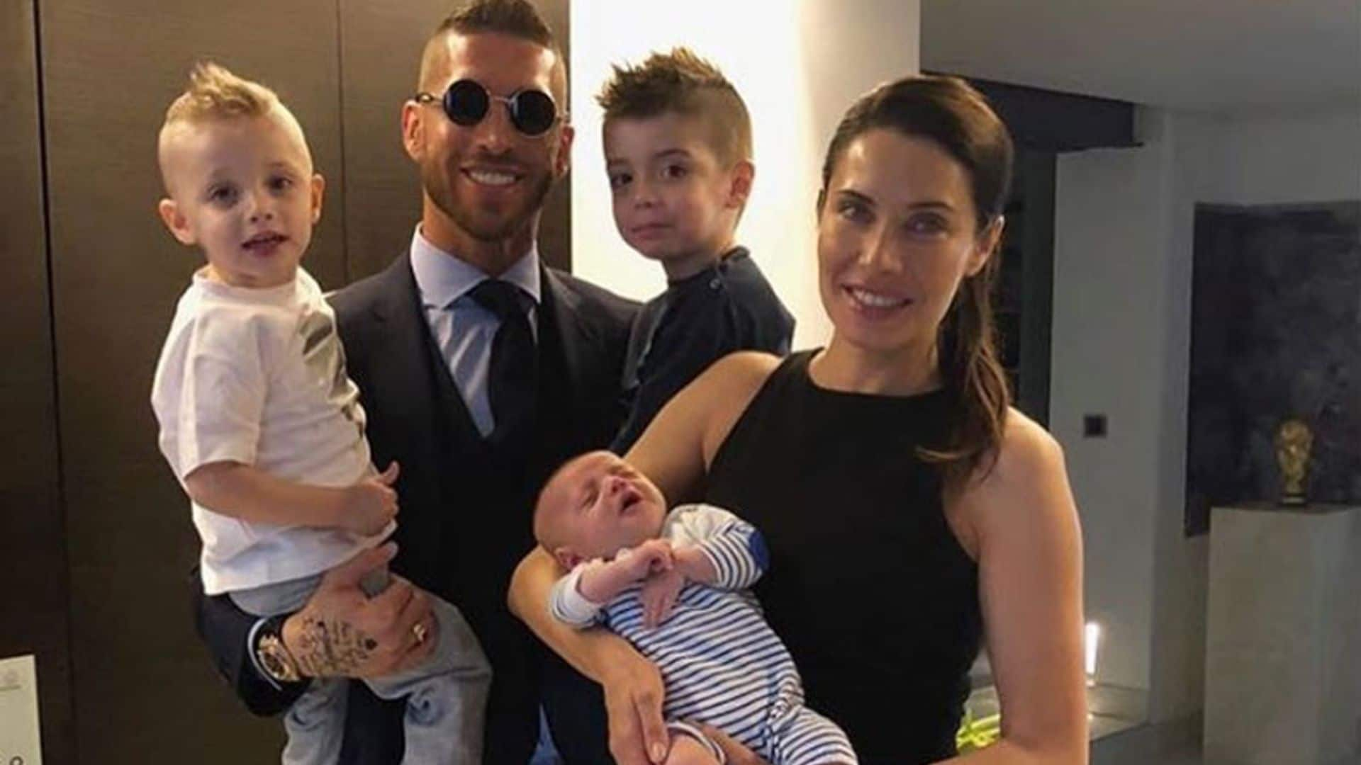 Pilar Rubio y sus hijos, el mejor apoyo de Sergio Ramos antes de la Champions