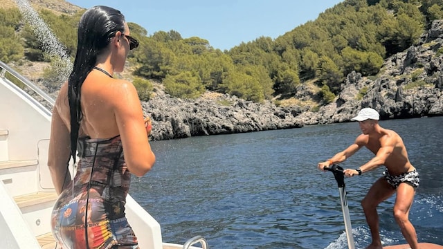 Georgina Rodríguez y Cristiano Ronaldo en Mallorca.