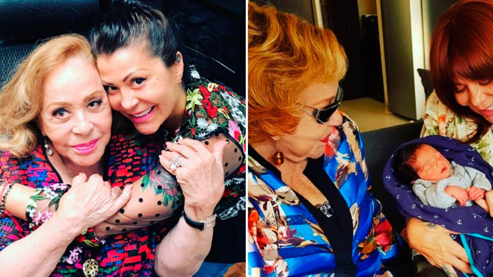 Alejandra Guzmán y Silvia Pinal, encantadas con el nuevo bebé de la familia