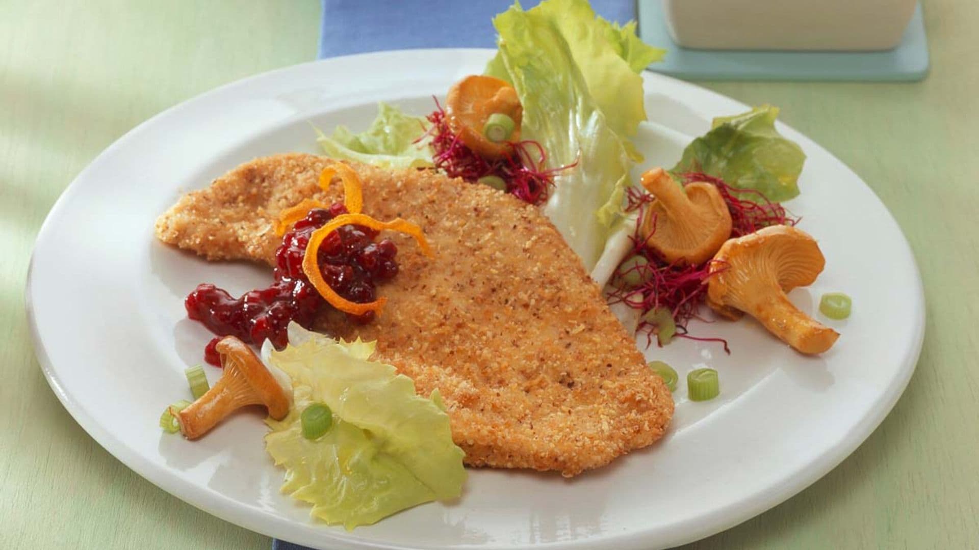 Escalope de pavo con setas