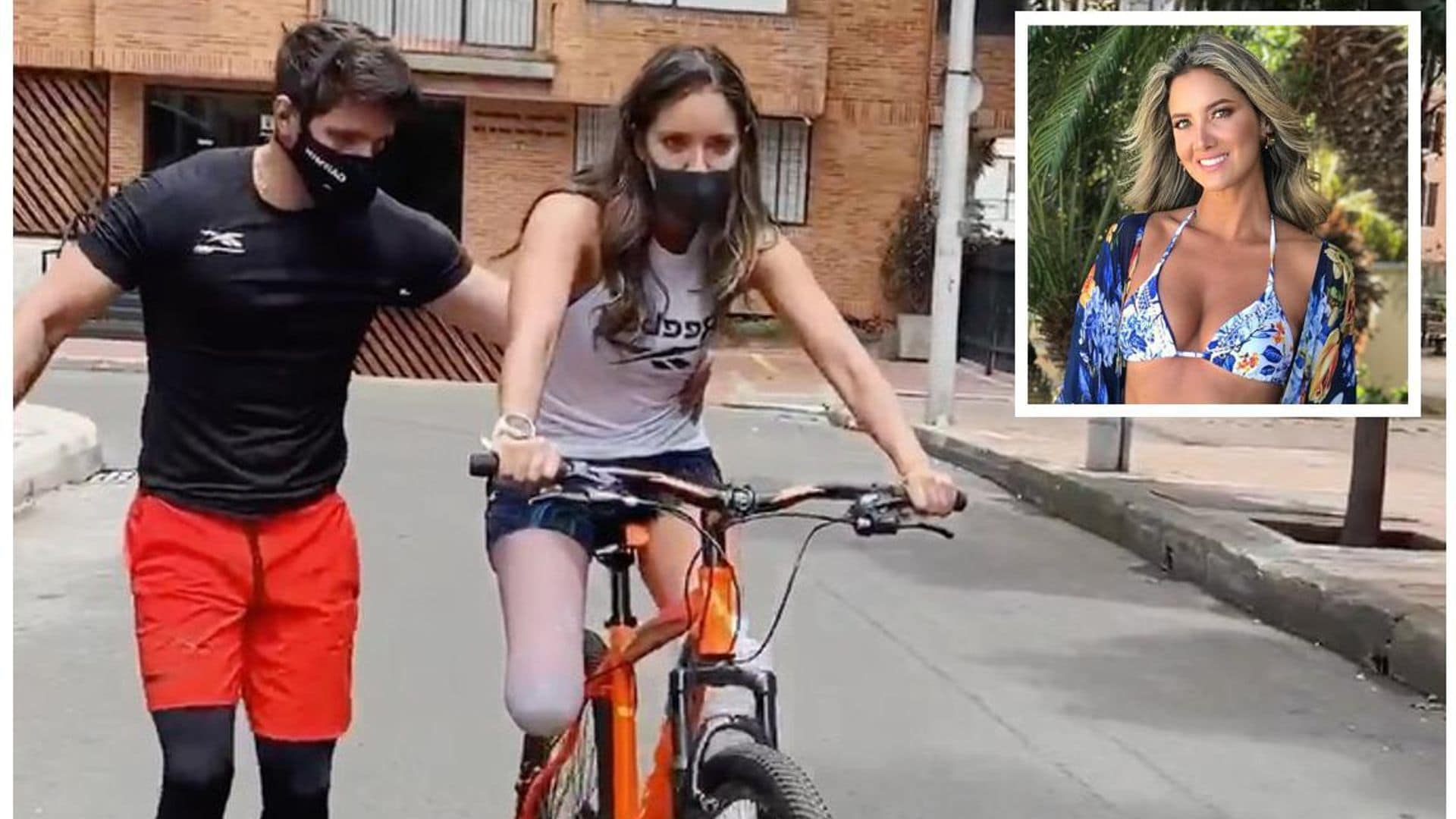 Daniella Álvarez vuelve a andar en bicicleta por primera vez desde la amputación de su pierna