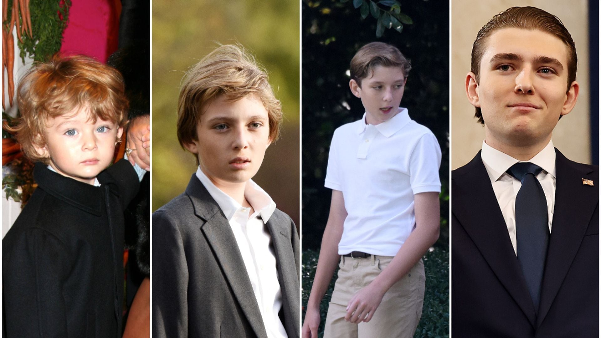 De bebé a todo un apuesto joven: así ha cambiado Barron Trump en el tiempo