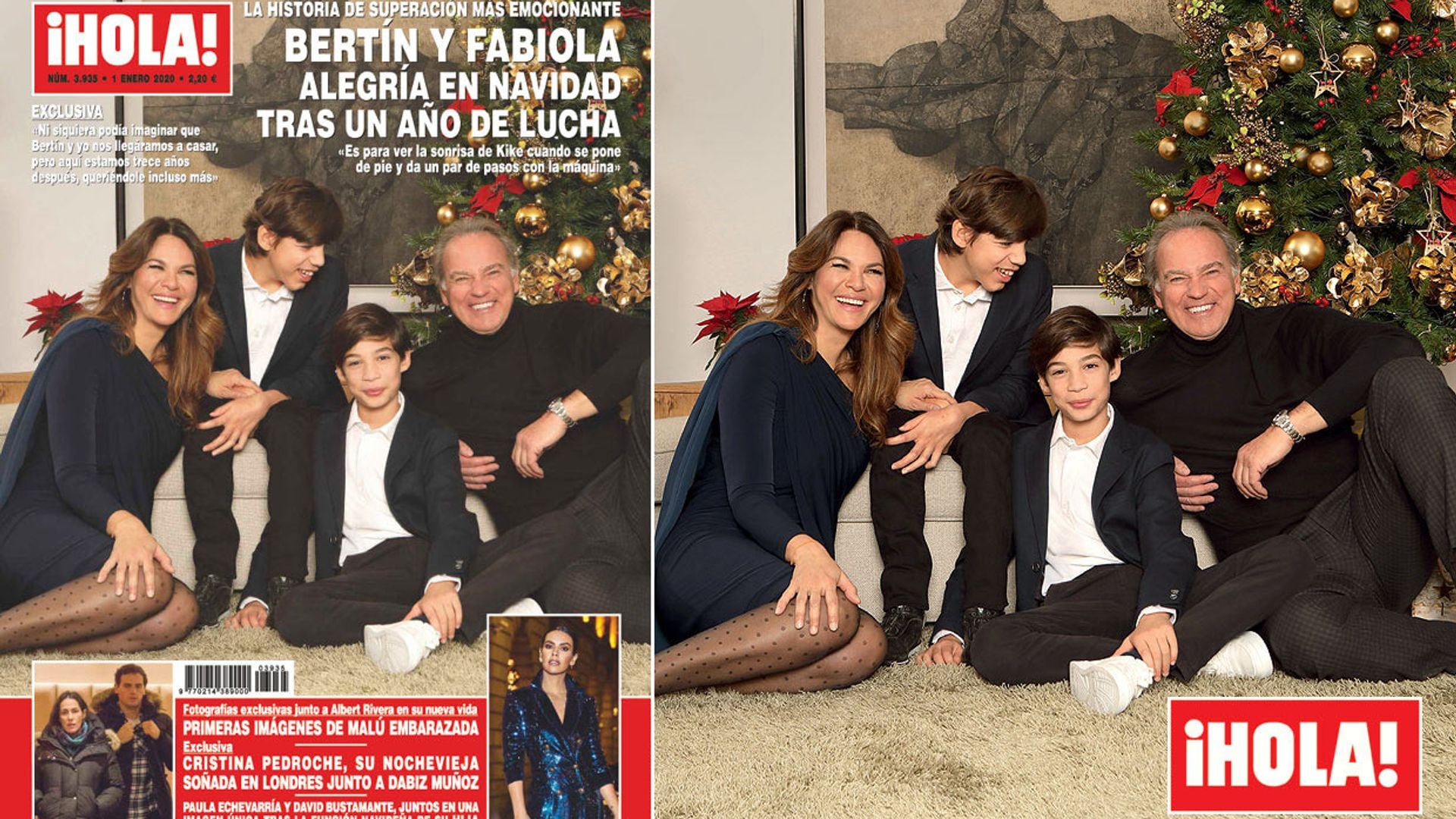 Exclusiva en ¡HOLA!, Bertín y Fabiola, alegría en Navidad tras un año de lucha