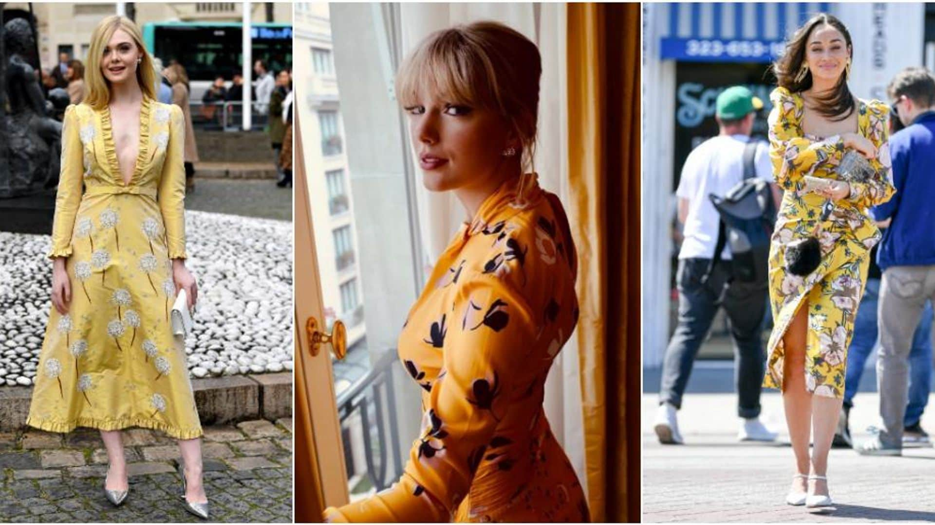 Amarillo y de flores: así es el vestido perfecto para el verano, según Taylor Swift